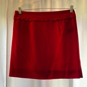 NWT J Crew red wool mini skirt